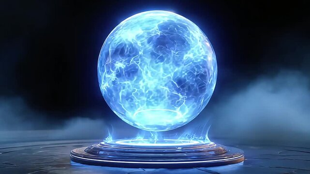 Blue luminescence emits a captivating glow, creating a mysterious and calming.