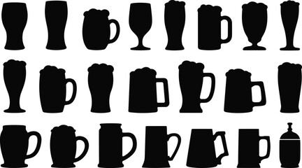 Soccer player silhouette set, black vector illustration, standing and dynamic poses, ball control actions, sports training concept, posture variation