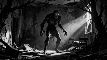 evil entity, dark ominous place