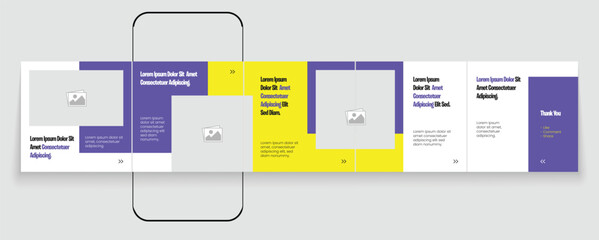 Set of LinkedIn carousel post, social media Instagram carousel post, modern and editable business carousel template design