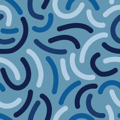 ABSTRACT BLUE seamless pattern background random doodle dynamic texture wallpaper hand drawn backdrop repeated tile effect