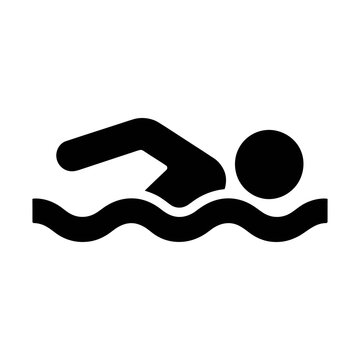 swimming sport glyph icon
