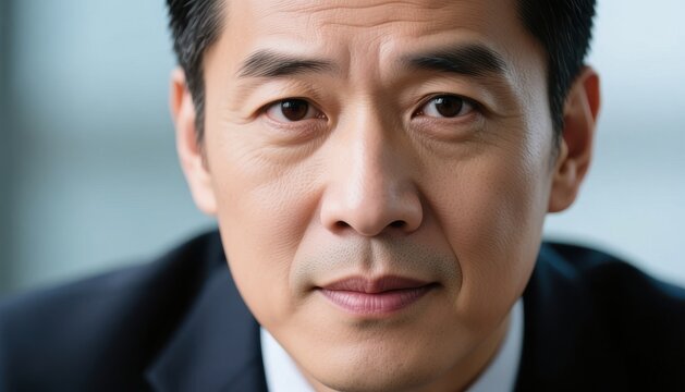 emotional intelligence leader concept. Serious businessman with an intense expression in a professional setting.