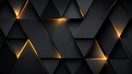 Obraz premium Abstract Black and Gold Geometric Pattern