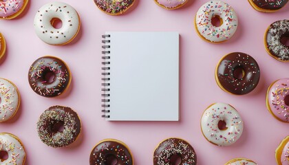 Sweet Treats and Blank Notebook A Creative Space for Dessert Ideas