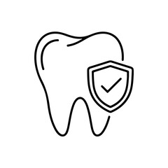 Protect Your Smile with Dental Care: Healthy Tooth Shielded for Lasting Oral Health, originally vector graphic, essential for dental clinics and hygiene