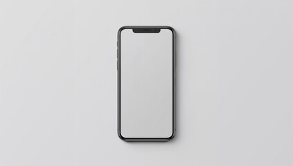 Sleek modern smartphone mockup with blank screen for your design, perfect for app showcases and digital branding projects.