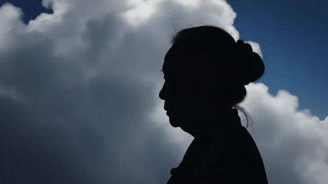 3230155 642 cloudy mind brain fog concept silhouette of head blue cloudy background loneliness anxiety pensive mental health awareness psychology psychiatry mindfulness abstract 14935048 1