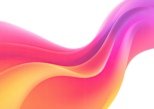 Colorful, wavy abstract with gradient