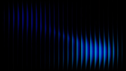 Blue Neon Wave Background, Abstract wavy stripe vector on dark for wallpapers presentations branding and social graphics