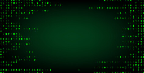 Cyber Security Matrix  Dark Green Technology Backdrop 0, 1