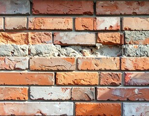 Damaged Red Brick Wall Texture
