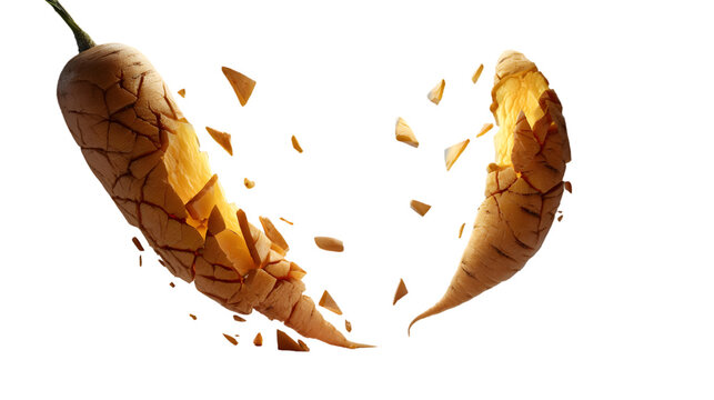 Healthy carrots arrange dynamically isolated on white