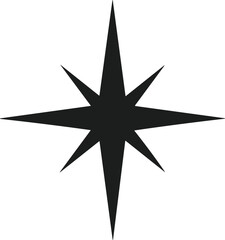Black sparkle starburst shape vector silhouette