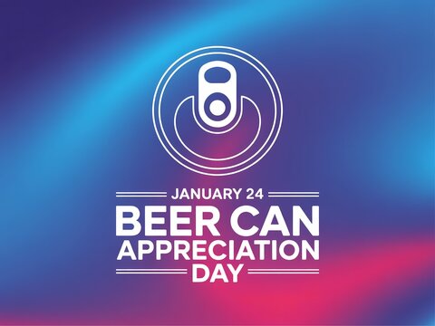 Celebrate beer can appreciation day on january 24th with this festive graphic