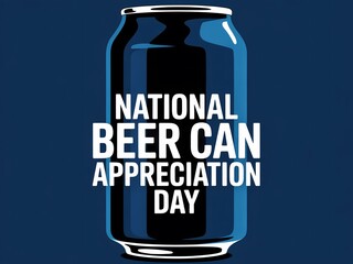 Celebrating national beer can appreciation day with a close up view of a dark beer can