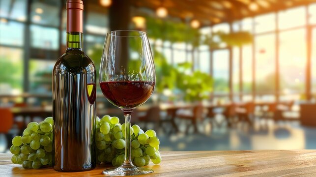 Pouring Red Wine Glass Elegant Restaurant Setting Beverage Photography Warm Atmosphere Close-up Taste Experience