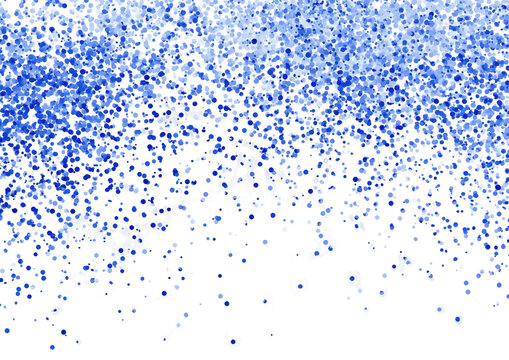 Dappled blue particles fade into white