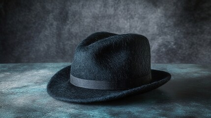 karakul. A black karakul fur hat with a silky sheen, elegantly displayed. lifestyle magazines, social media lookbooks, designed for influencer and brand collaborations, strengthens branding.