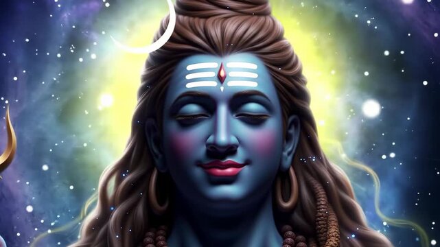Lord Shiva Meditation - A Serene Depiction of the Hindu Deity.