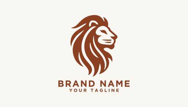 Powerful lion head vector logo illustration, an elegant design for modern branding and identity development, showcasing strength and leadership
