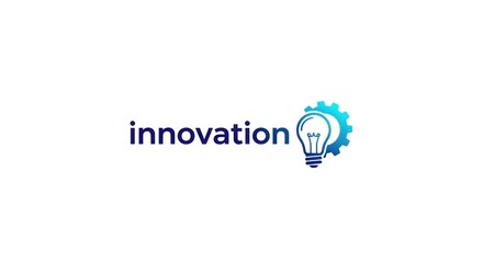 A light bulb with a gear icon, set against a white background.