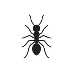 ant isolated on white background. vector eps 10
