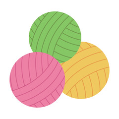 Yarn skein. Isolated white background. Vector illustration. Hand-drawn