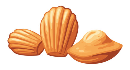 Delicious golden madeleines a delightful French pastry treat.
