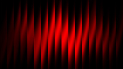 Red Wavy Fractal Glass Effect, Abstract Ribbed Gradient Background