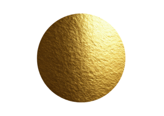 Gold textured sphere on black backdrop; organic look