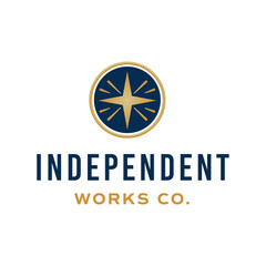 Elegant compass star inside a circular badge with gold and navy tones, symbolizing direction, guidance, and craftsmanship. Ideal for business and brand identity. Editable Vector File
