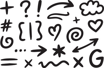 Symbol doodle collection