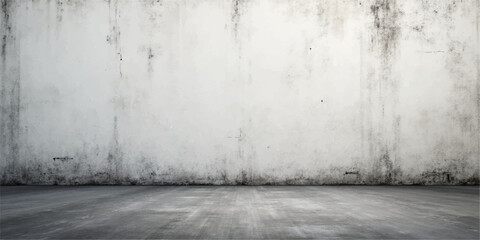 Dark, old grunge concrete wall and floor texture surface for vintage interior room design