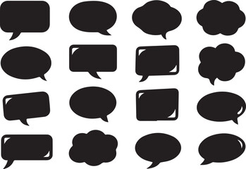 Speech bubble icons set