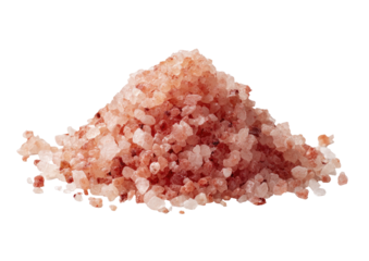 Himalayan salt mound, pink hue, isolated black background