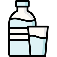 water icon illustration design with filled outline
