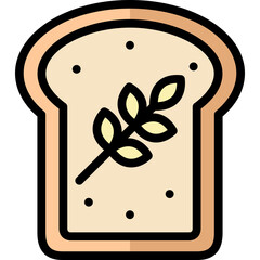 wheat icon illustration design with filled outline