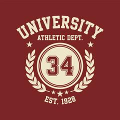 Retro University Sports Department Emblem Design