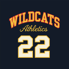 Vintage Athletic College Embroidery Badge Design