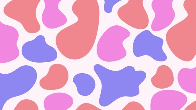 Abstract colorful blob seamless pattern, playful organic design