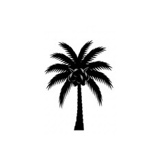 Stylized Tropical Palm Tree Silhouette Design