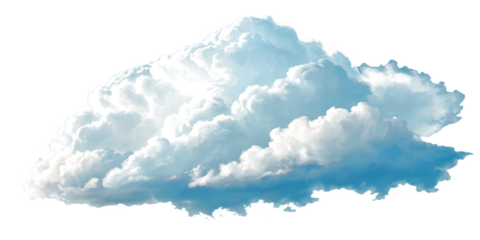A Big cloud isolated on transparent background.