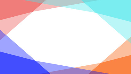 Multicolor geometric overlapping shapes, abstract background