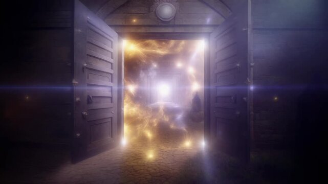 A great gate opens into a luminous star orbit