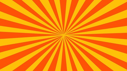 Red and yellow sunburst rays, comic style background