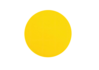 Yellow circle against dark space