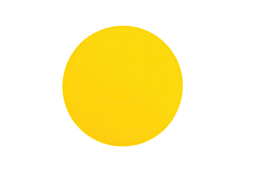 Yellow circle against dark space
