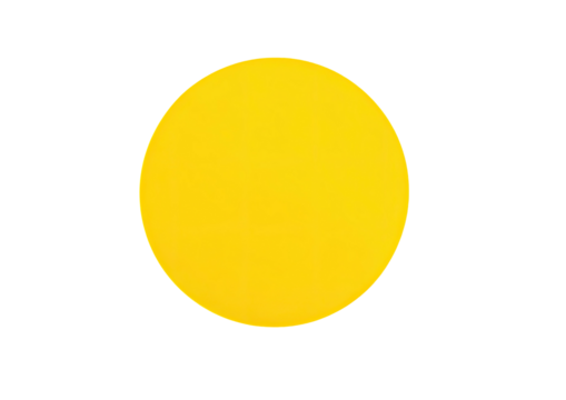 Yellow circle against dark space