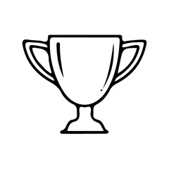 Handdrawn Trophy Champion Business icon symbols Sales Logo